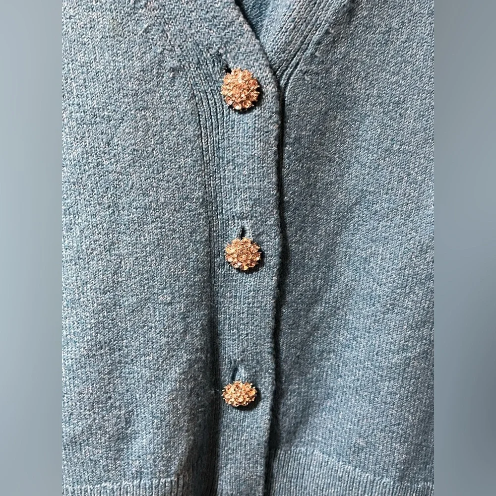 LOFT Rhinestone Button Cardigan Sweater